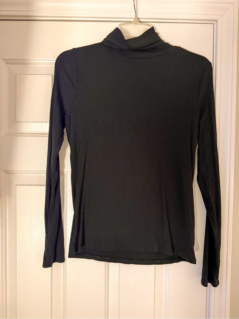Black Women's Long Sleeve Turtleneck Top